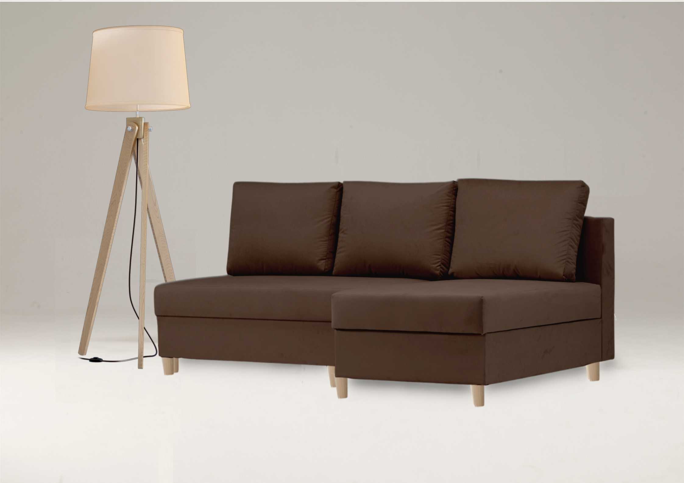 Narożnik 200cm brązowy